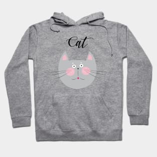 Cute Cat Illustration Lovely Kitten Poster Gifts for Girl Hoodie